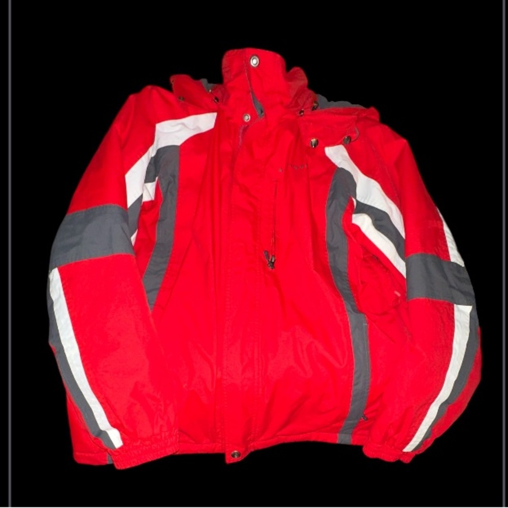 Vintage '90s Men's Red Alpine Pro Ski/Snowboard Jacket with Aquacore, Size XL